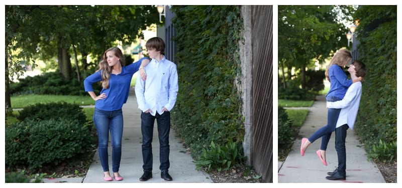 High School Sweethearts in Downtown Champaign, Engagement Photos by Ebby L Photography