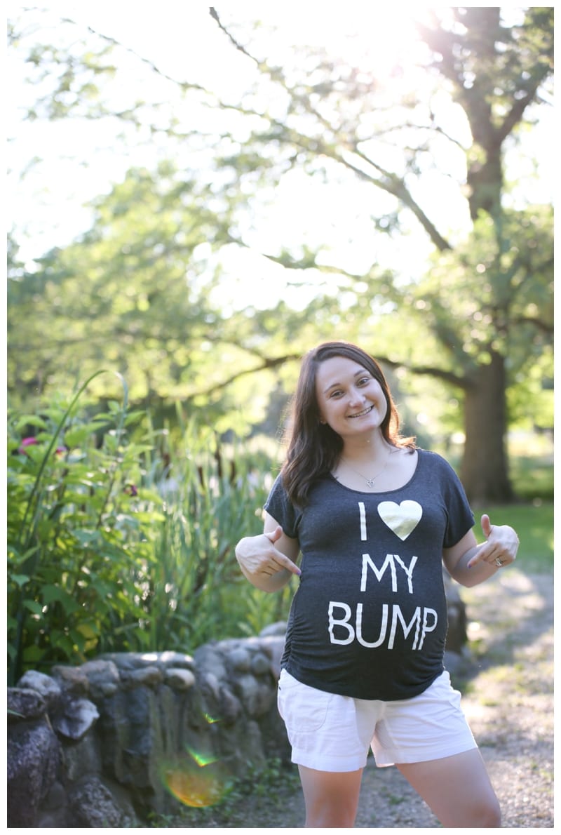 A mommy-to-be and her loving husband at Lake of the Woods Park in Mahomet, IL Photos