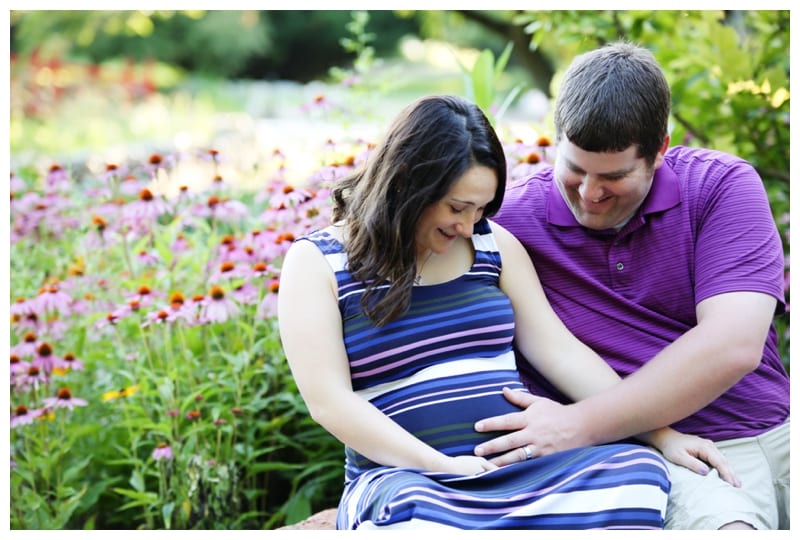 A mommy-to-be and her loving husband at Lake of the Woods Park in Mahomet, IL Photos