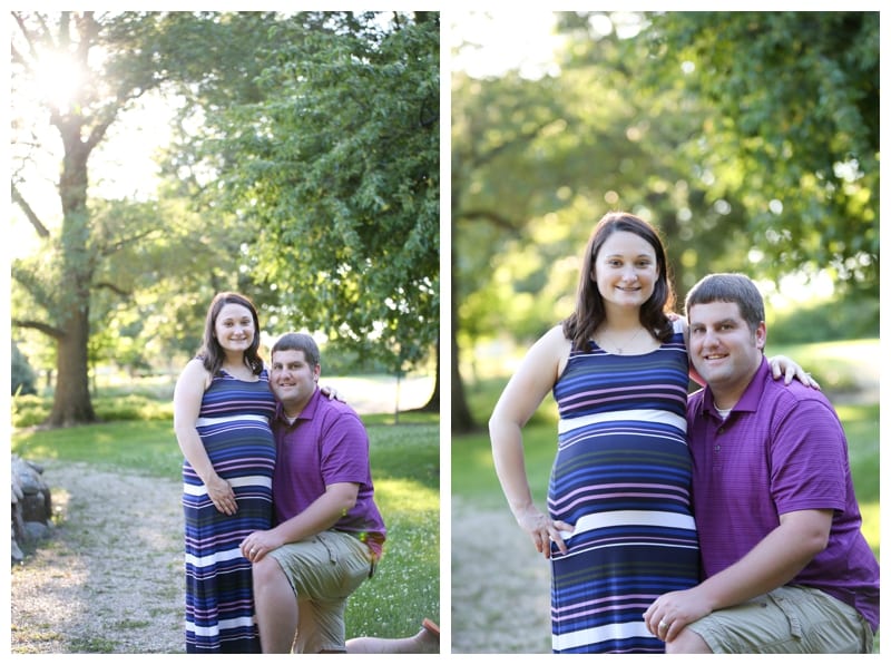 A mommy-to-be and her loving husband at Lake of the Woods Park in Mahomet, IL Photos