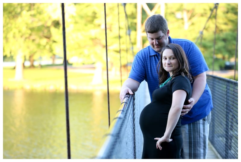A mommy-to-be and her loving husband at Lake of the Woods Park in Mahomet, IL Photos