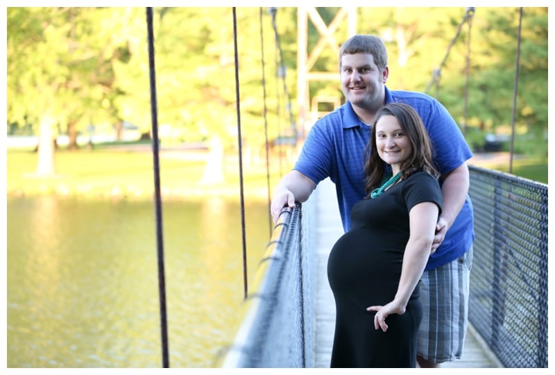 A mommy-to-be and her loving husband at Lake of the Woods Park in Mahomet, IL Photos
