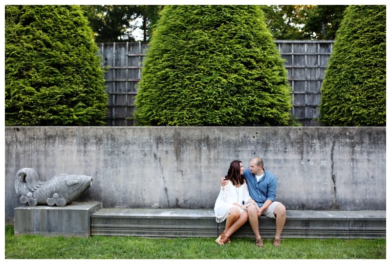 A Golden Summer Night Engagement Session at Allerton Park by Ebby L Photography