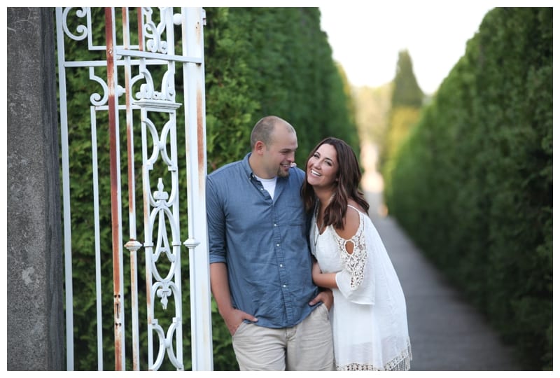 A Golden Summer Night Engagement Session at Allerton Park by Ebby L Photography