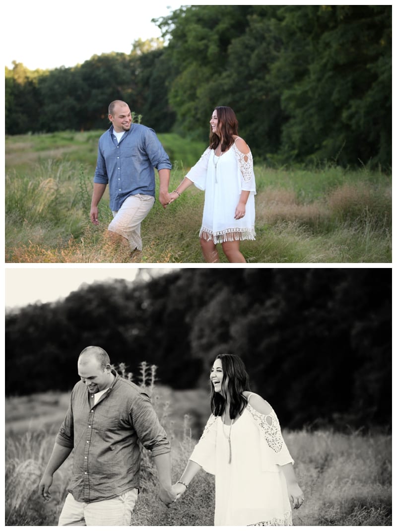 A Golden Summer Night Engagement Session at Allerton Park by Ebby L Photography