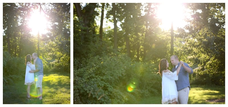 A Golden Summer Night Engagement Session at Allerton Park by Ebby L Photography