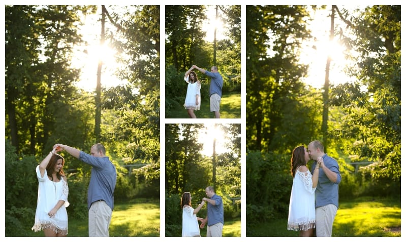 A Golden Summer Night Engagement Session at Allerton Park by Ebby L Photography