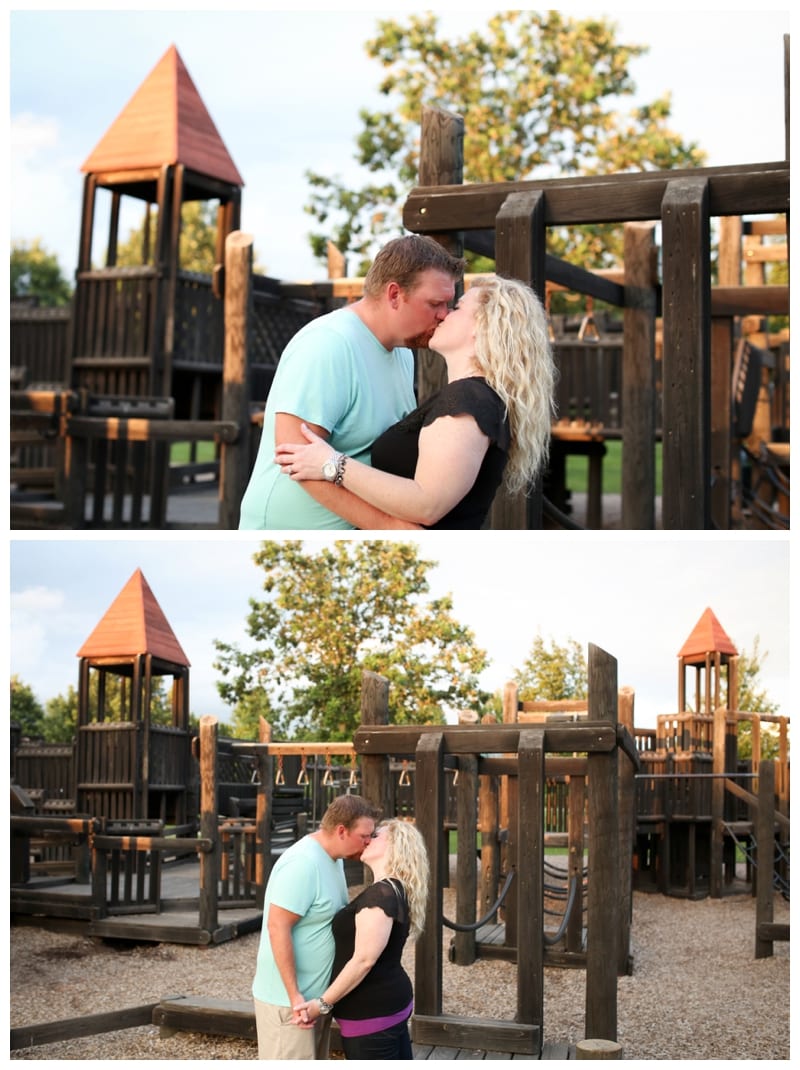 A hot summer night engagement session at Meadowbrook Park in Urbana, IL by Ebby L Photography