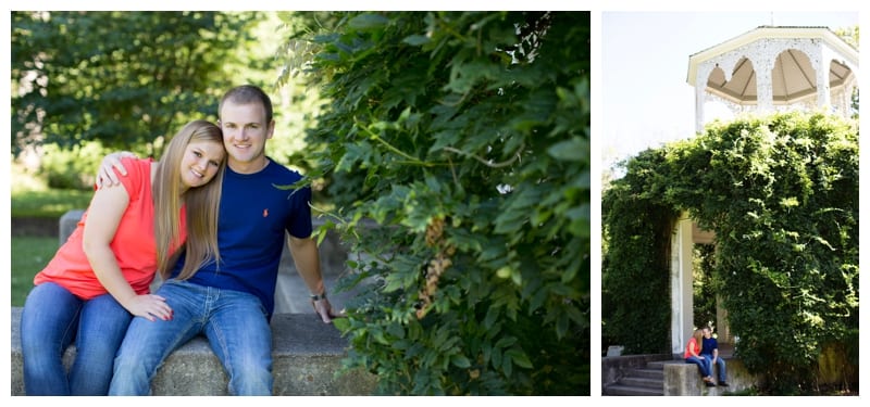 High school sweethearts engagement photos at Allerton Park in Monticello, IL by Ebby L Photography