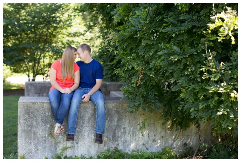 High school sweethearts engagement photos at Allerton Park in Monticello, IL by Ebby L Photography