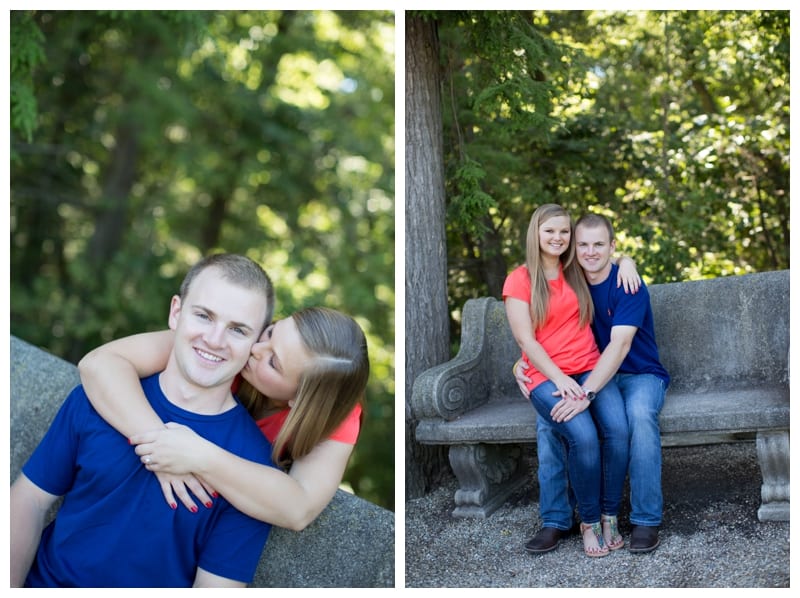 High school sweethearts engagement photos at Allerton Park in Monticello, IL by Ebby L Photography