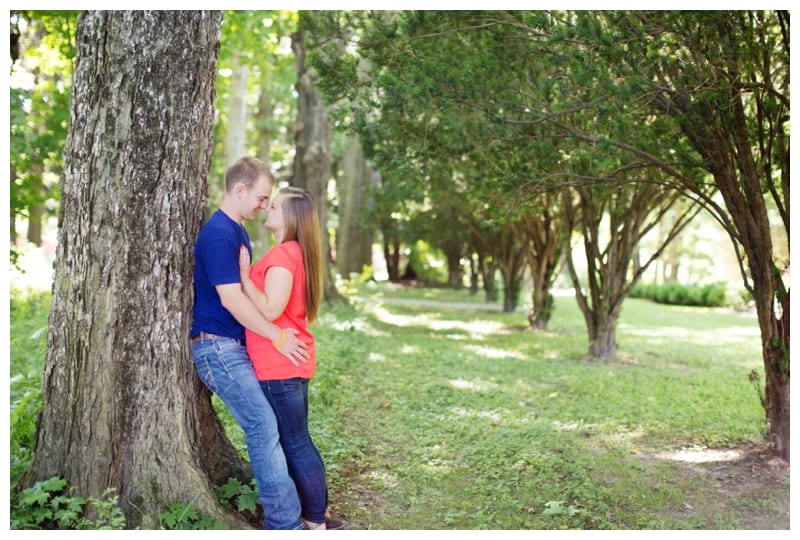 High school sweethearts engagement photos at Allerton Park in Monticello, IL by Ebby L Photography