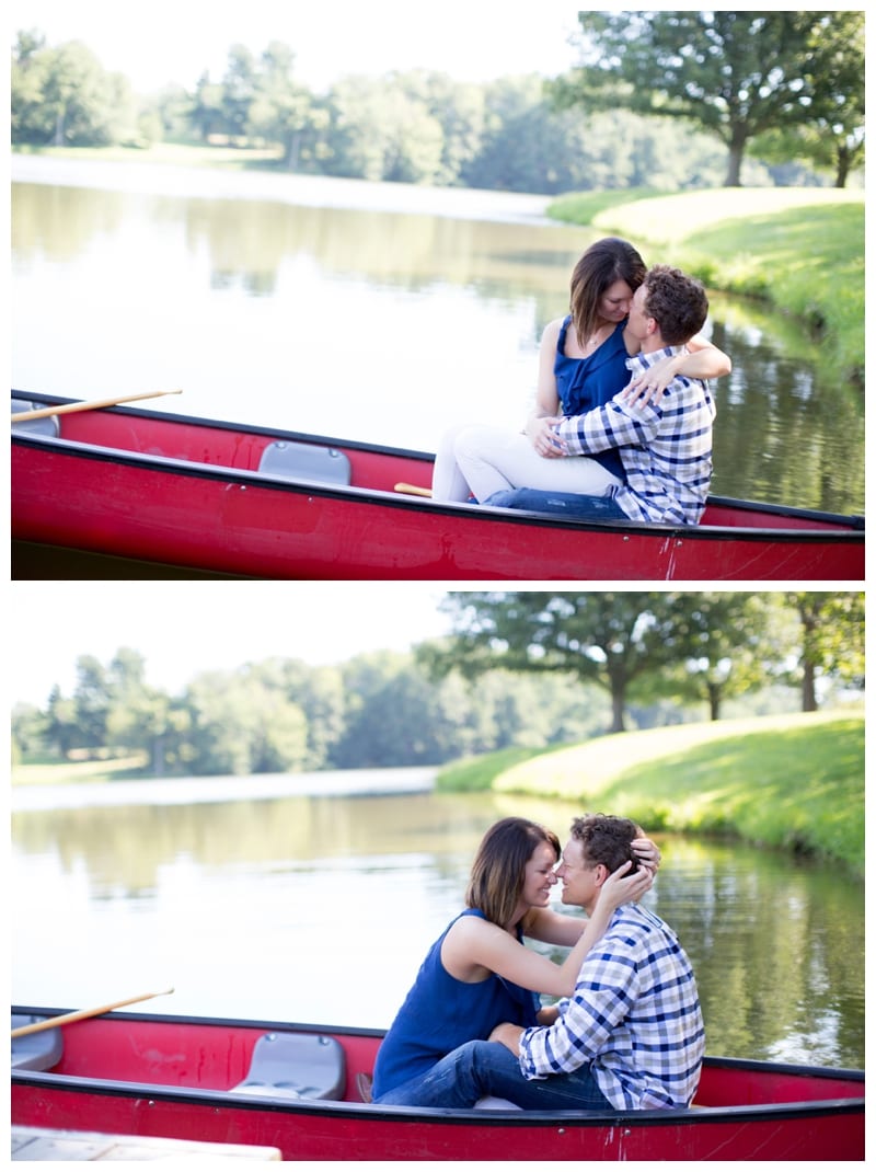 Canoeing couples engagement at Lake of the Woods in Mahomet, IL by Ebby L Photography