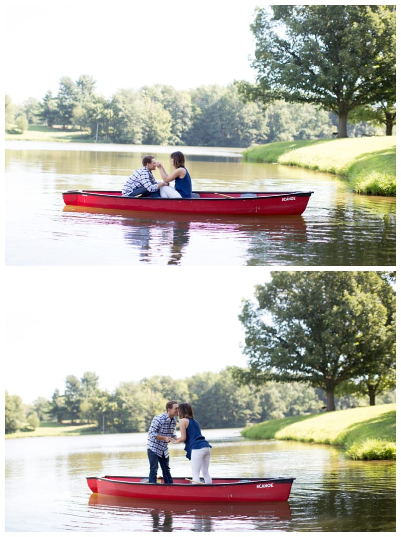 Canoeing couples engagement at Lake of the Woods in Mahomet, IL by Ebby L Photography