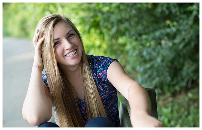 Blue eyed senior from Normal Community High School photos taken at Meadowbrook Park by Ebby L Photography