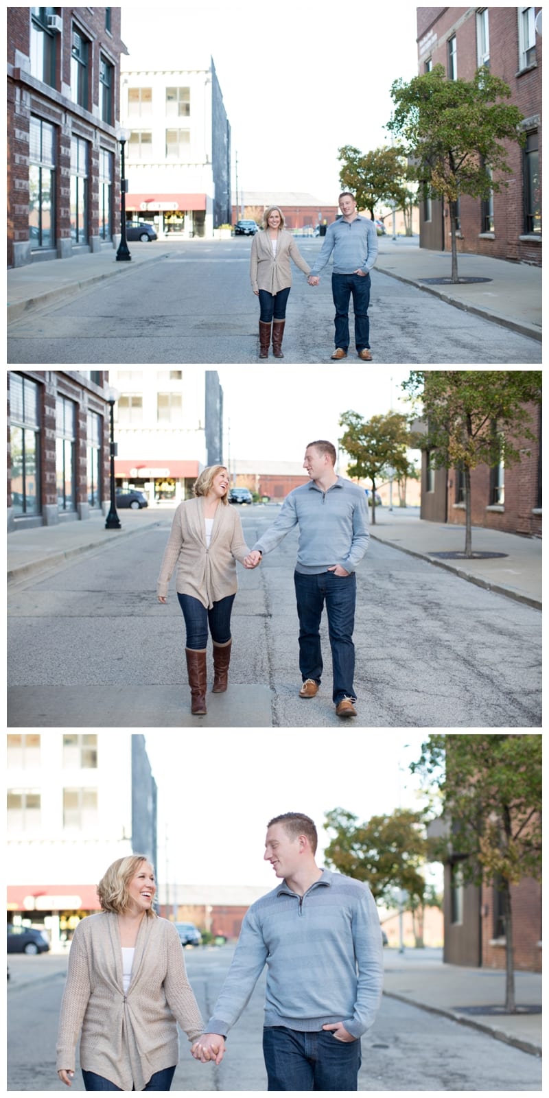 College Sweethearts engagement session in Downtown Champaign, IL Photos