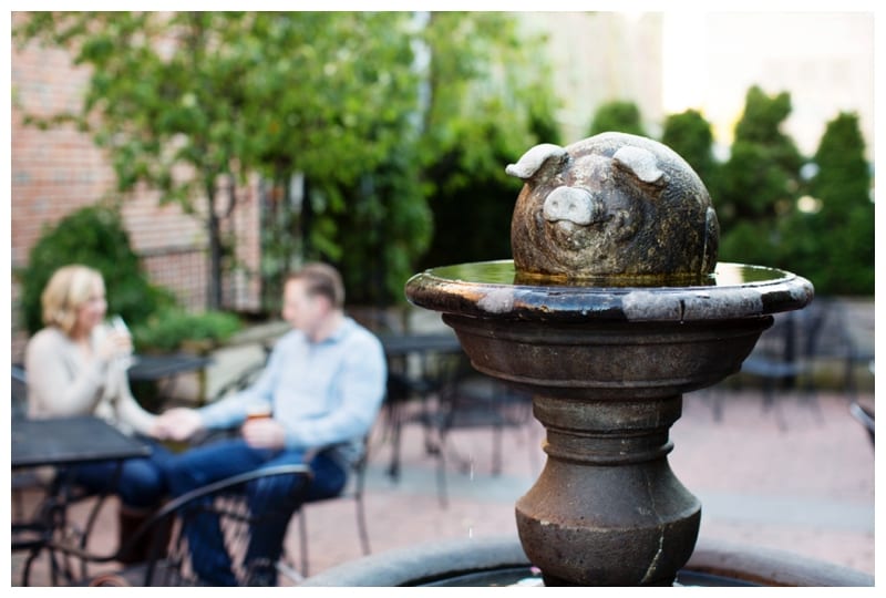 College Sweethearts engagement session in Downtown Champaign, IL Photos