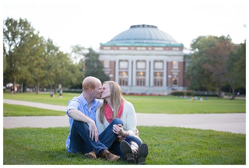 University of Illinois College Sweethearts Engagement Session in Champaign, IL Photos  by Ebby L Photography