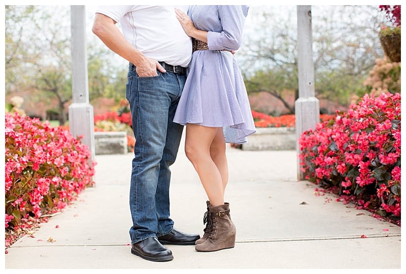 An Engaged Couple and their four girls at the Arboretum in Champaign, IL Photos by Ebby L Photography