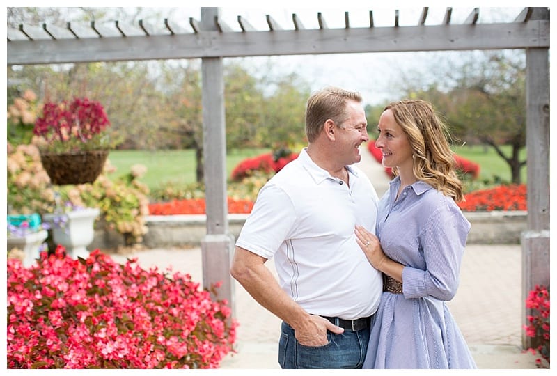 An Engaged Couple and their four girls at the Arboretum in Champaign, IL Photos by Ebby L Photography