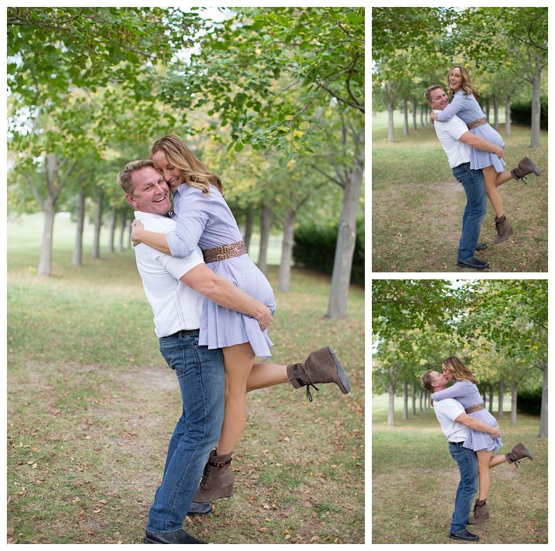 An Engaged Couple and their four girls at the Arboretum in Champaign, IL Photos by Ebby L Photography