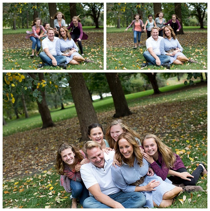 An Engaged Couple and their four girls at the Arboretum in Champaign, IL Photos by Ebby L Photography