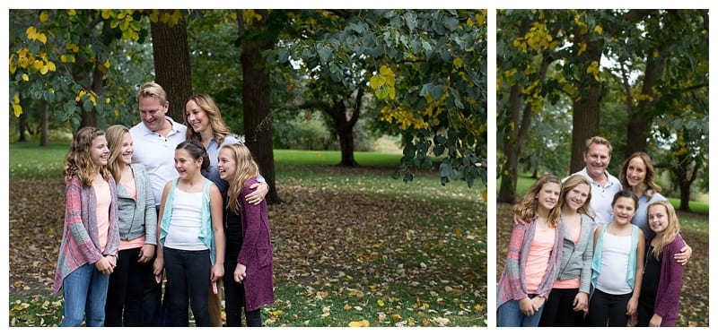 An Engaged Couple and their four girls at the Arboretum in Champaign, IL Photos by Ebby L Photography