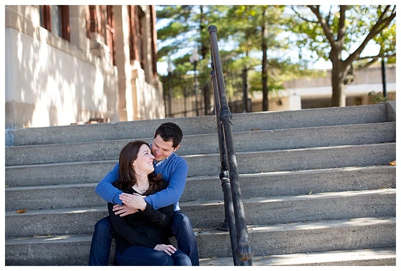 A Photogenic Engaged Pair in Downtown Champaign Photos by Ebby L Photography