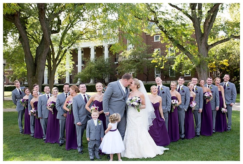 A Plum and Gray Wedding at the Hilton Garden Inn in Champaign, IL Photos by Ebby L Photography©