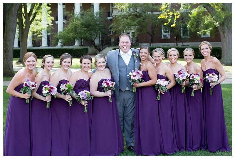 A Plum and Gray Wedding at the Hilton Garden Inn in Champaign, IL Photos by Ebby L Photography©