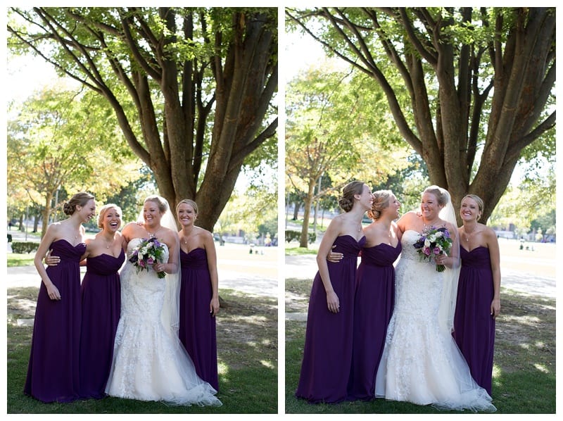 A Plum and Gray Wedding at the Hilton Garden Inn in Champaign, IL Photos by Ebby L Photography©