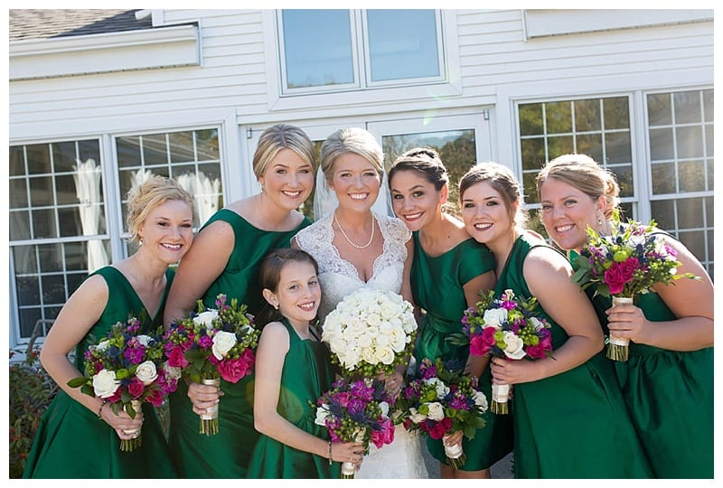 A Vibrant Pine Green and Fuchsia Wedding in Mahomet, IL Photos by Ebby L Photography