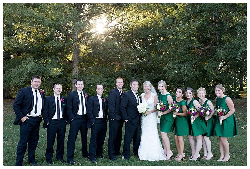 A Vibrant Pine Green and Fuchsia Wedding in Mahomet, IL Photos by Ebby L Photography