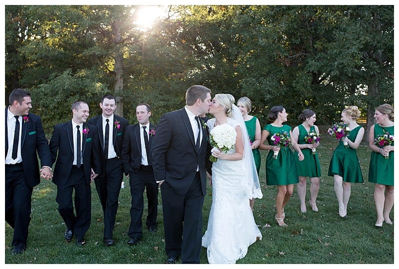 A Vibrant Pine Green and Fuchsia Wedding in Mahomet, IL Photos by Ebby L Photography