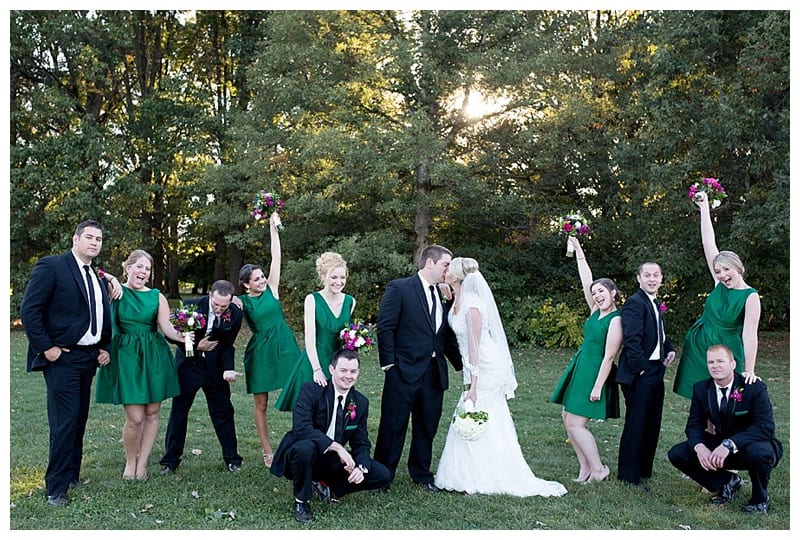 A Vibrant Pine Green and Fuchsia Wedding in Mahomet, IL Photos by Ebby L Photography