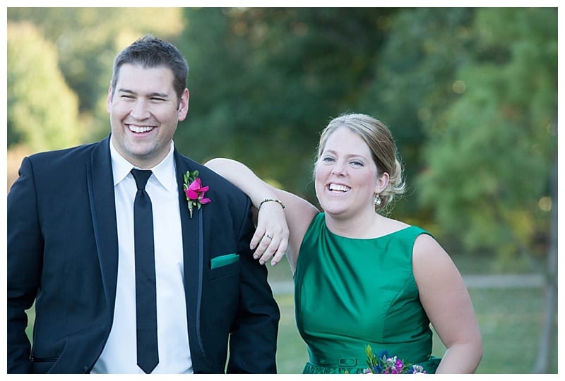 A Vibrant Pine Green and Fuchsia Wedding in Mahomet, IL Photos by Ebby L Photography