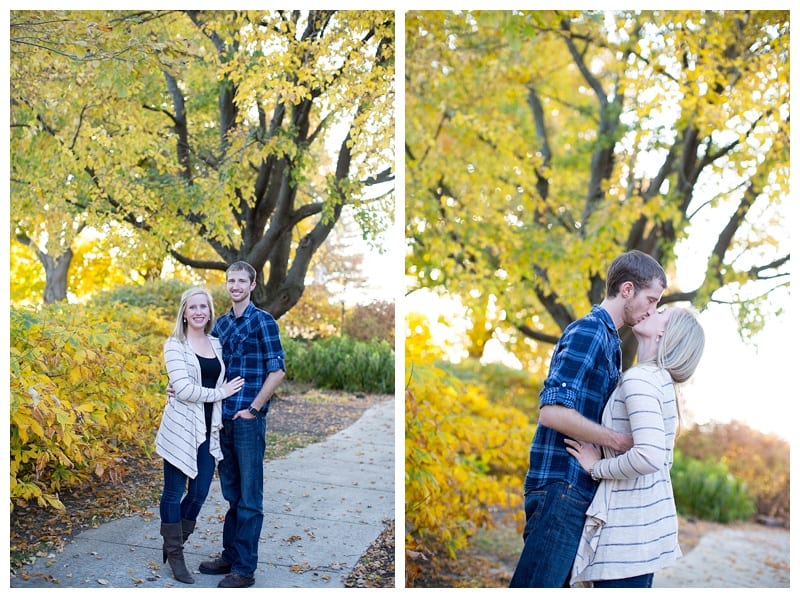 A Beautiful Fall Evening Engagement at Lake of the Woods in Mahomet, IL Photos by Ebby L Photography