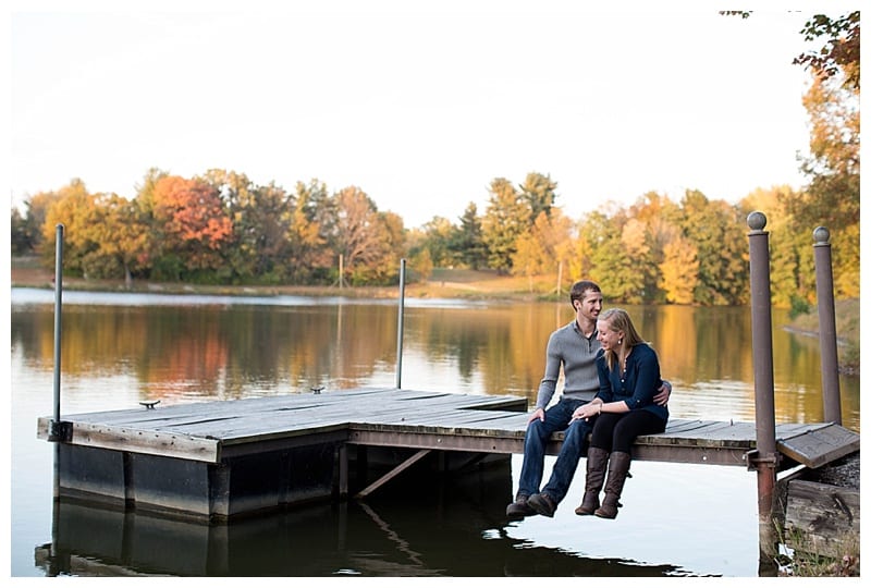 A Beautiful Fall Evening Engagement at Lake of the Woods in Mahomet, IL Photos by Ebby L Photography