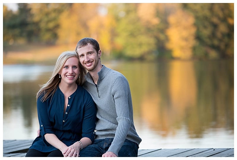 A Beautiful Fall Evening Engagement at Lake of the Woods in Mahomet, IL Photos by Ebby L Photography
