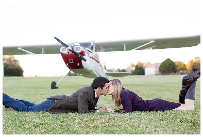 Airplane Enthusiast and his beautiful fiancé in Naperville, IL Engagement Photos  by Ebby L Photography