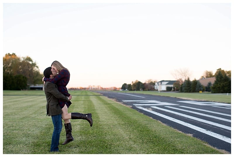 Airplane Enthusiast and his beautiful fiancé in Naperville, IL Engagement Photos  by Ebby L Photography
