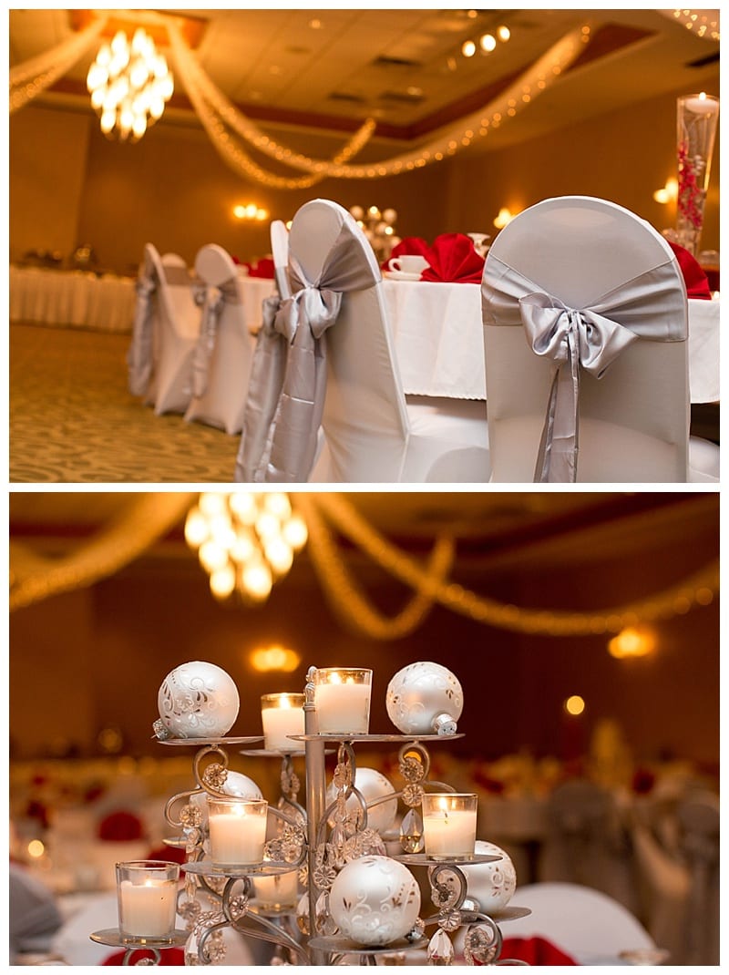 Hawthorne Suites Winter Wedding Reception in Champaign, IL Photos by Ebby L Photography