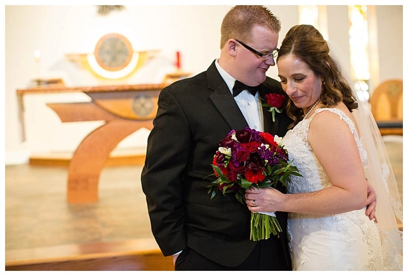A Red Winter Wedding at Pear Tree Estates Champaign, IL Photos by Ebby L Photography