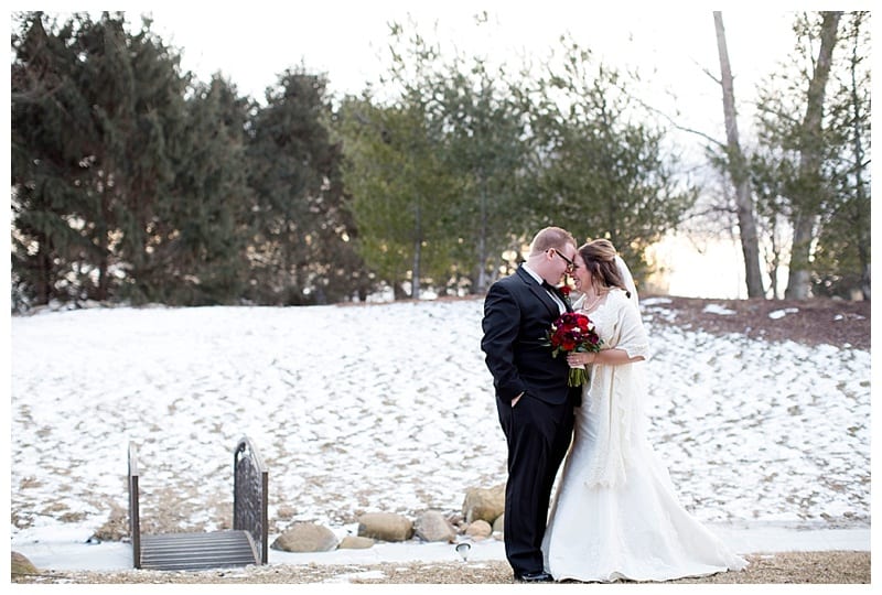 A Red Winter Wedding at Pear Tree Estates Champaign, IL Photos by Ebby L Photography