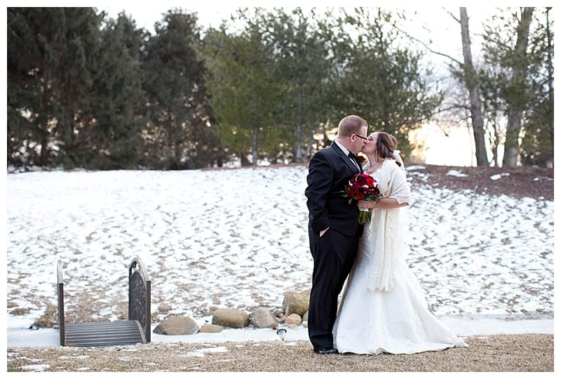 A Red Winter Wedding at Pear Tree Estates Champaign, IL Photos by Ebby L Photography