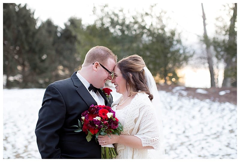 A Red Winter Wedding at Pear Tree Estates Champaign, IL Photos by Ebby L Photography