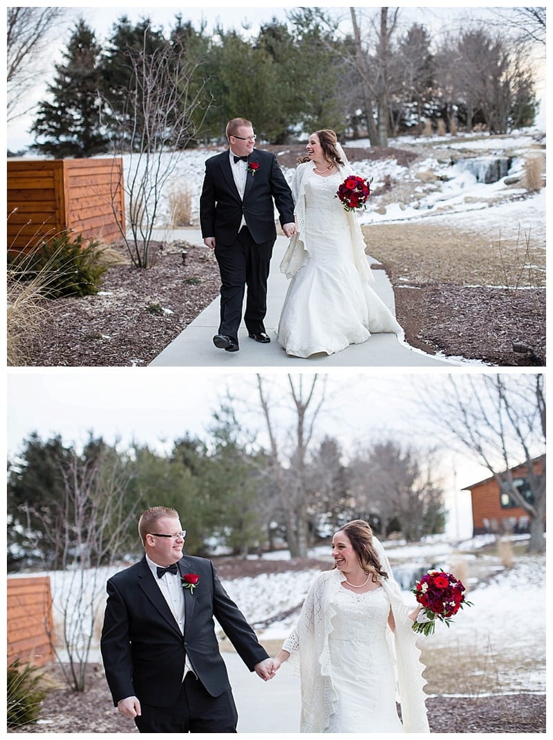 A Red Winter Wedding at Pear Tree Estates Champaign, IL Photos by Ebby L Photography