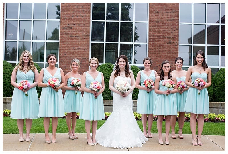 Aqua and coral wedding Champaign IL Photos