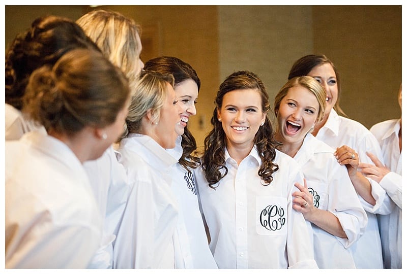 Bridesmaids getting ready Champaign Country Club
