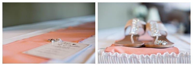 Peach and Tan Wedding Details